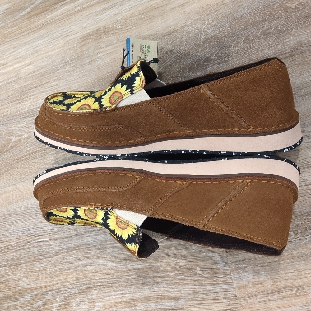 💛🌻 New In Box Ariat Sunflower Patterned Loafers Women's size 8.5 B Medium 🌻💛 - Picture 6 of 13